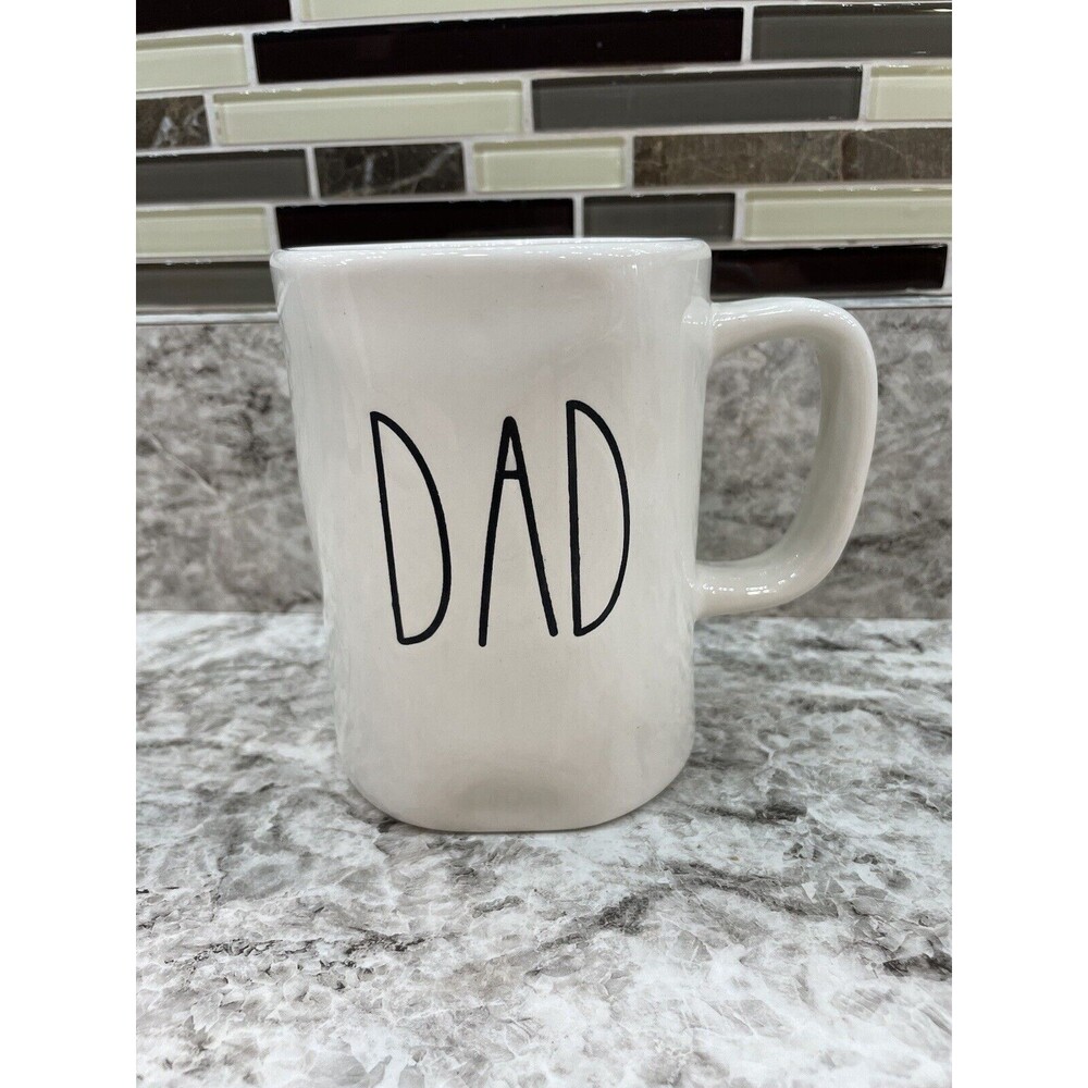 LARGE M MAGENTA  Rae Dunn Dad Coffee Mug EUC